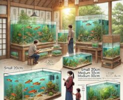 メダカ水槽の大きさ別のコケ対策と適正な飼育数の目安